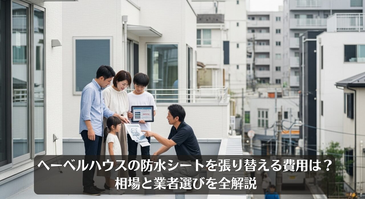 ヘーベルハウスの防水シート張り替え費用は？相場と業者選びを解説