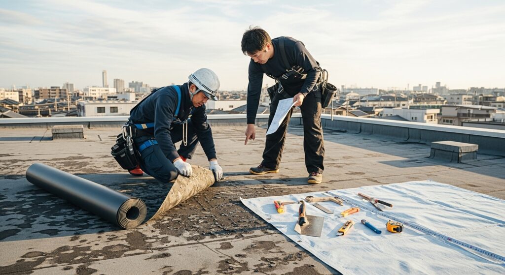 防水工事での交換と補修の違い