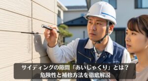 サイディングの隙間「あいじゃくり」とは？危険性と補修方法を徹底解説