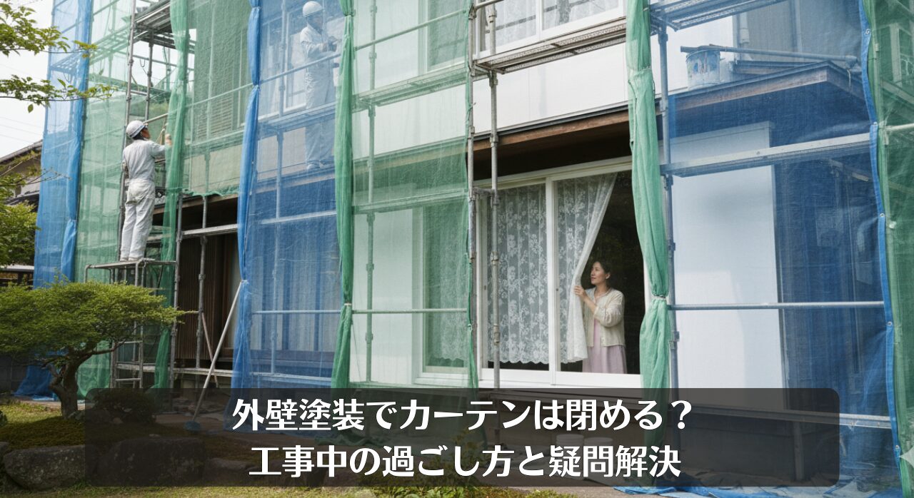 外壁塗装でカーテンは閉める？工事中の過ごし方と疑問解決