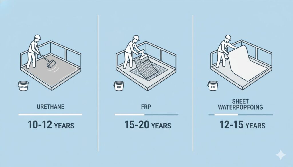 防水層の耐用年数と劣化サイン