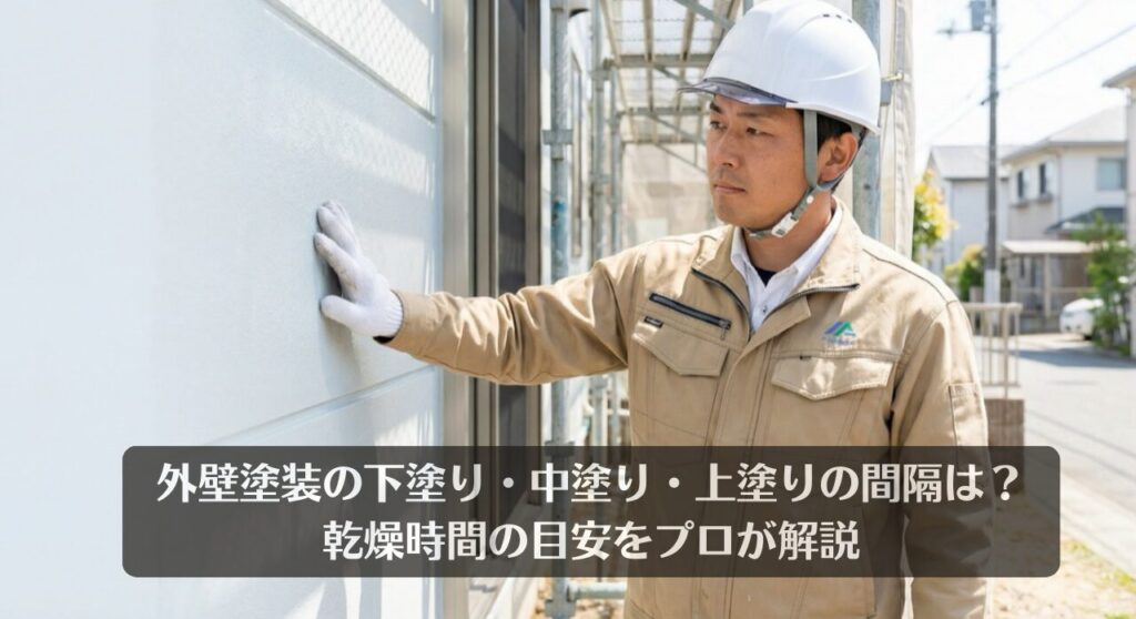外壁塗装の下塗り・中塗り・上塗りの間隔は?乾燥時間の目安をプロが解説