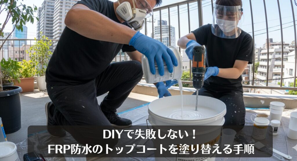 DIYで失敗しない!FRP防水のトップコートを塗り替える手順