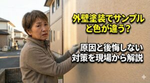 外壁塗装でサンプルと色が違う？原因と後悔しない対策を現場から解説