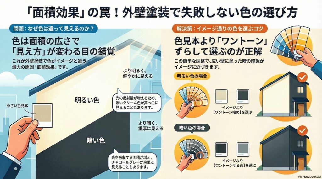 面積効果が最大の原因?色の見え方の錯覚