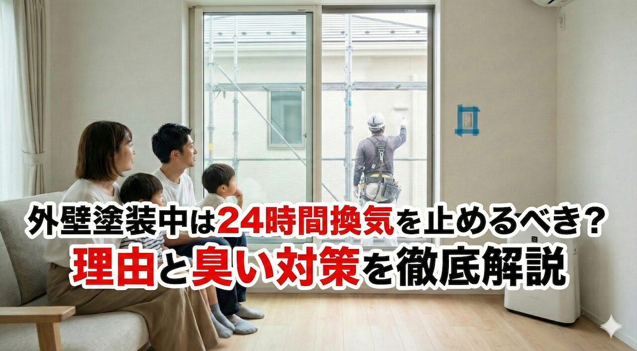 外壁塗装中は24時間換気を止めるべき？理由と臭い対策を徹底解説
