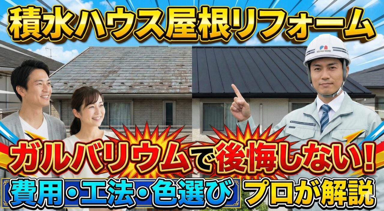 積水ハウスの屋根をガルバリウムへ！費用や後悔しない選び方
