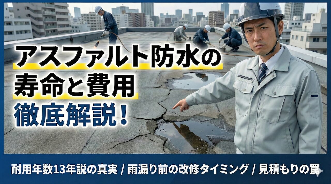 アスファルト防水の耐用年数は？寿命を延ばす改修時期と費用を解説
