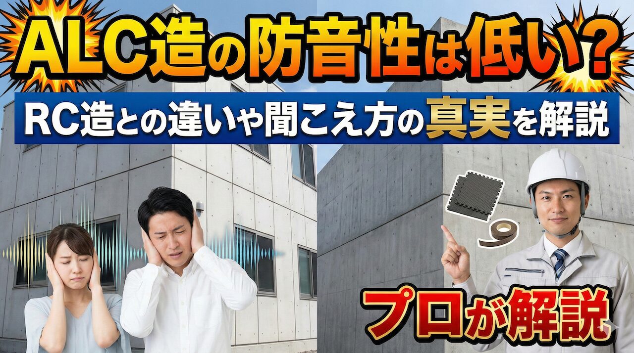 ALC造の防音性は低い？RC造との違いや聞こえ方の真実を解説