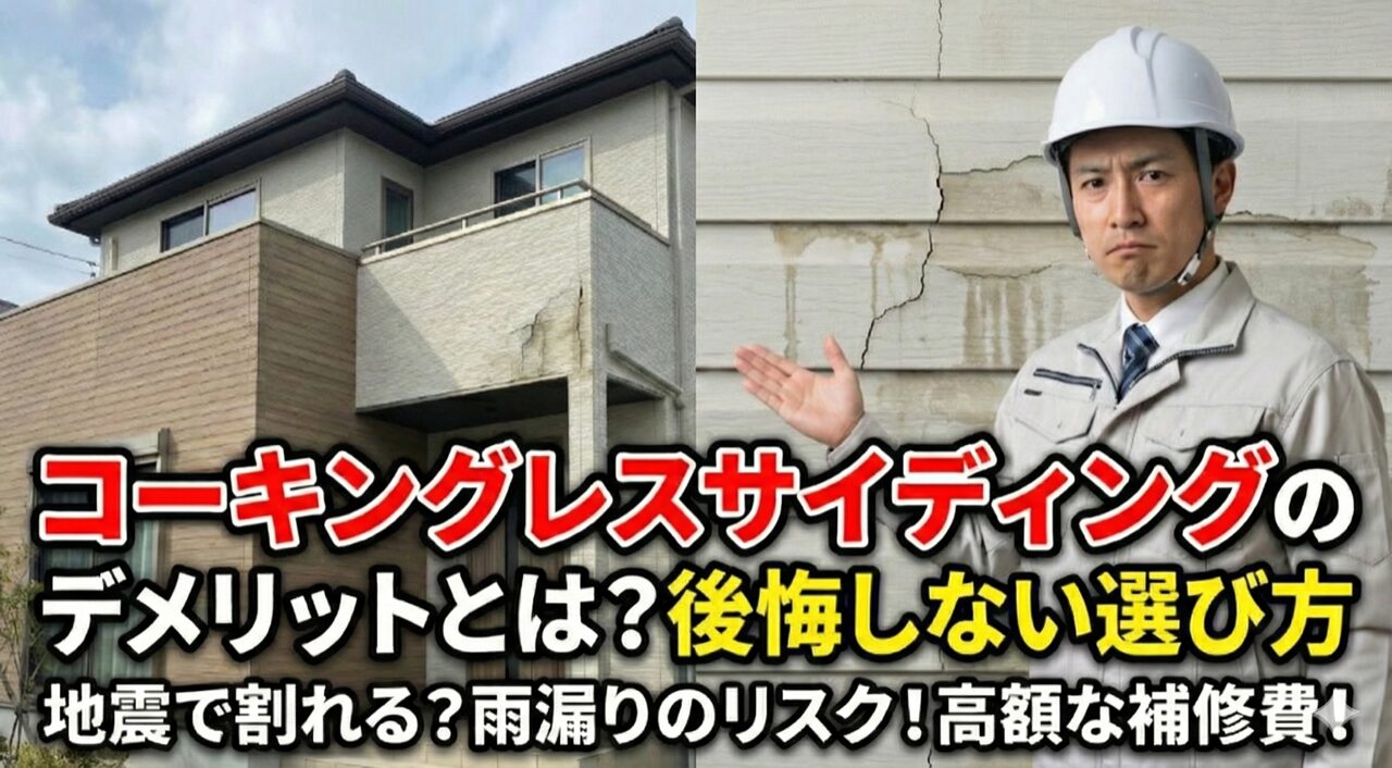 コーキングレスサイディングのデメリットとは？後悔しない選び方