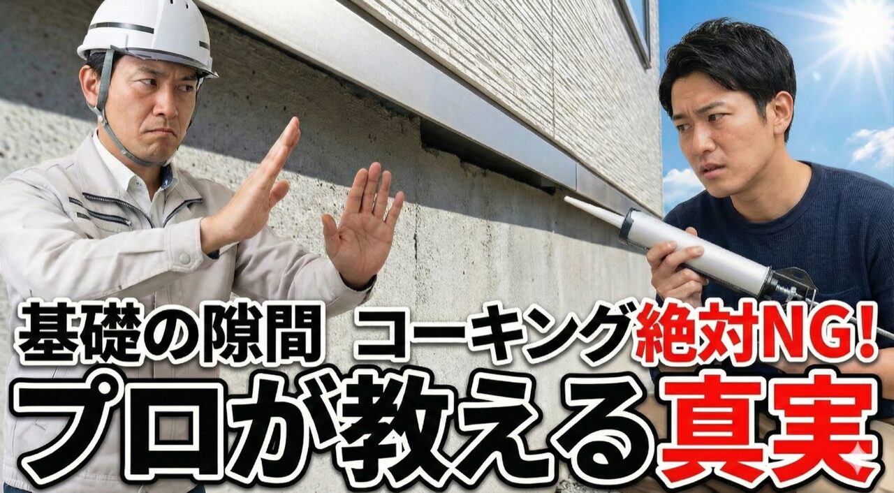基礎と水切りの隙間をコーキングするのはNG？プロが教えるリスクと対策