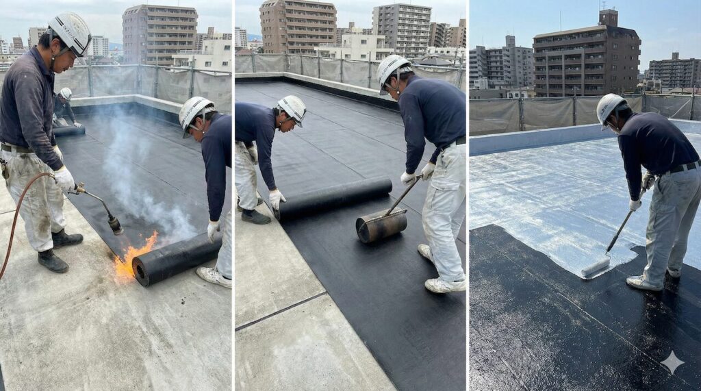 トーチ工法による施工手順の流れ