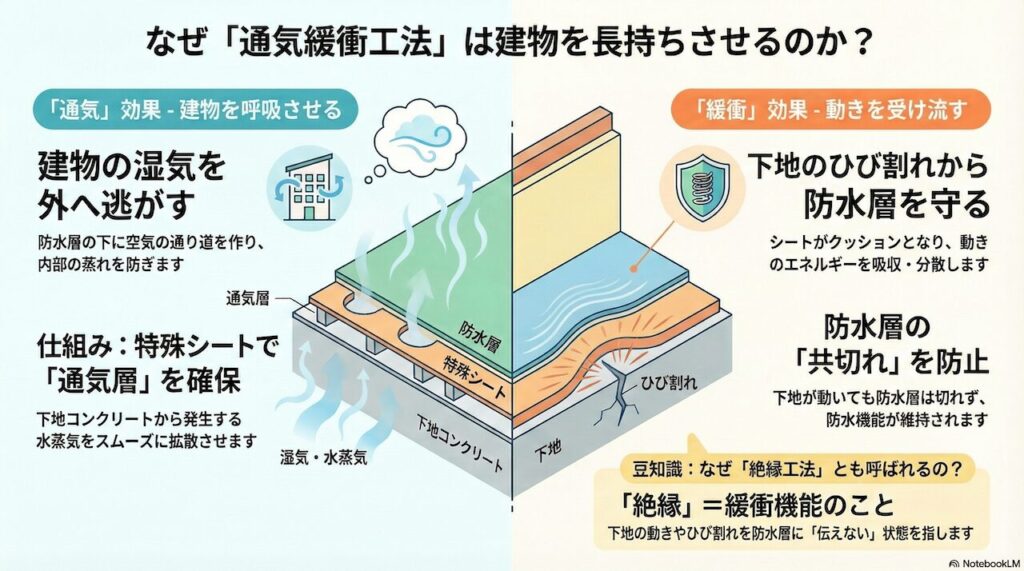 通気緩衝工法と呼ばれる理由