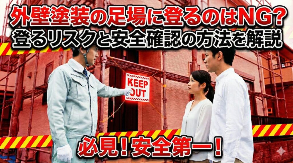 外壁塗装の足場に登るのはNG?登るリスクと安全確認の方法を解説