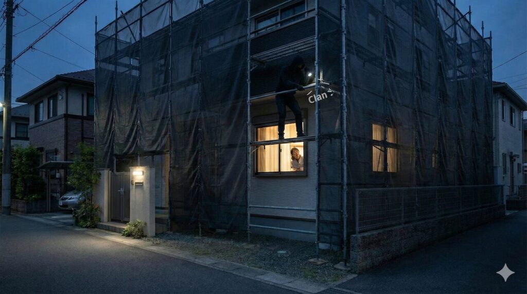 足場の音で気づく防犯上の危険な時間