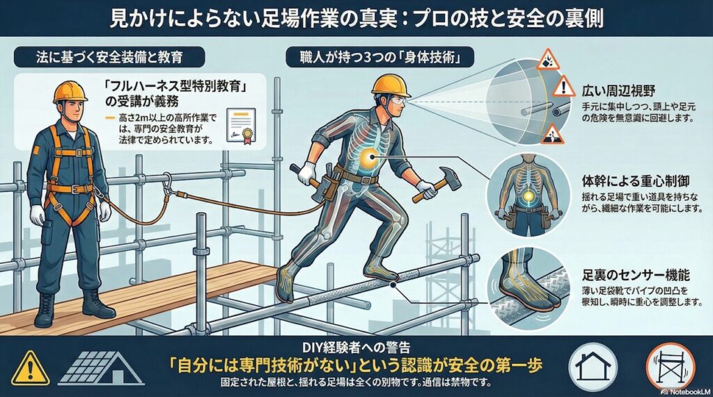足場作業に必要な資格と職人の技術