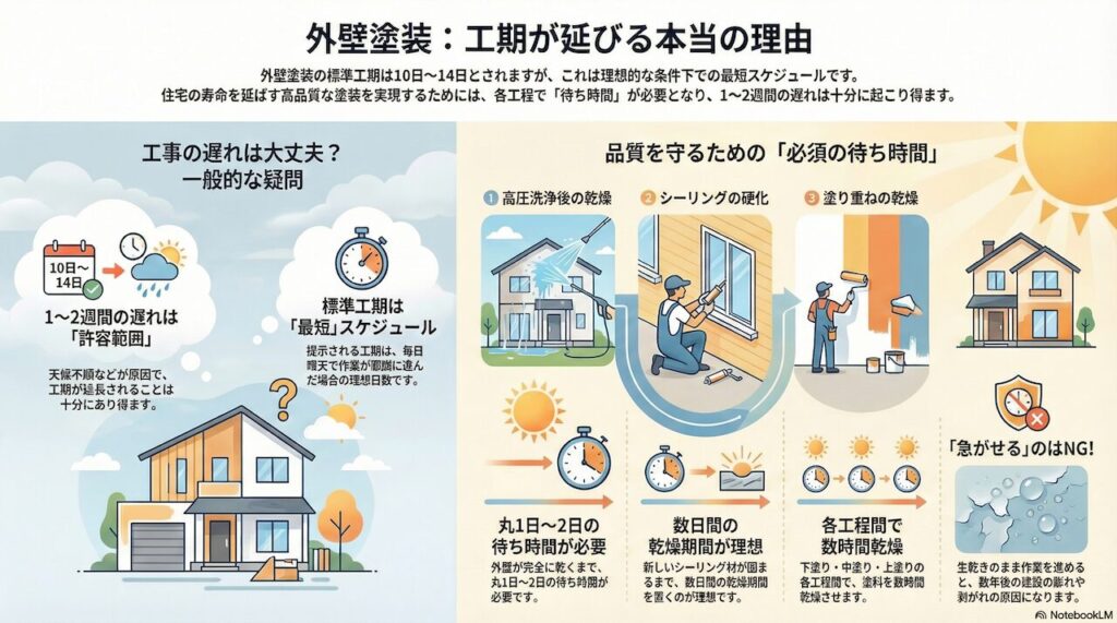 1週間から2週間程度の遅れは許容範囲か