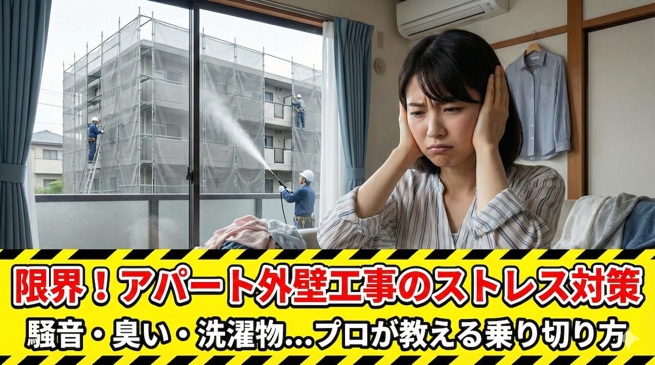 アパートの外壁工事で感じるストレス対策！騒音や臭いを軽減するプロの知恵