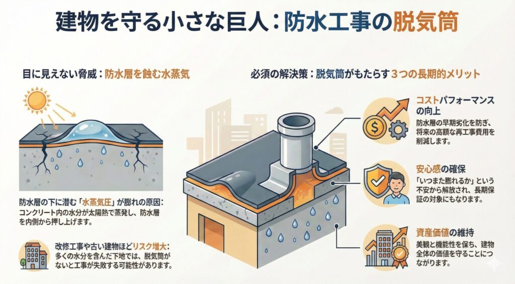 まとめ:防水工事の脱気装置で建物を守る