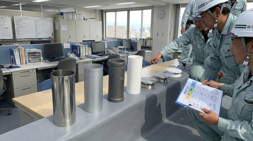 メーカーによる部品や材料の種類