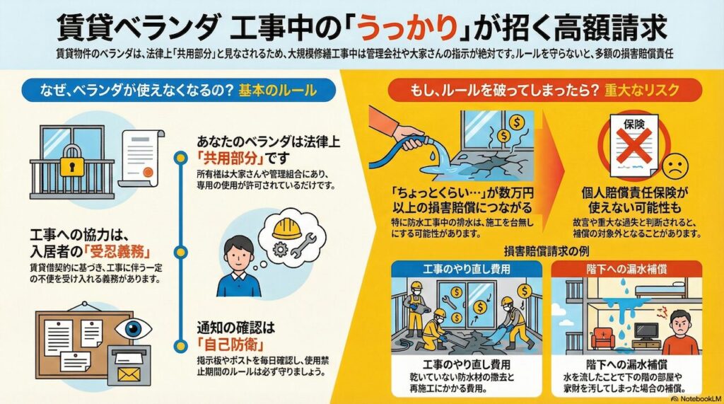 賃貸物件におけるベランダ利用の制限