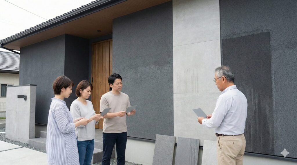 色見本と違う?タイルやモルタルの色選びの注意点