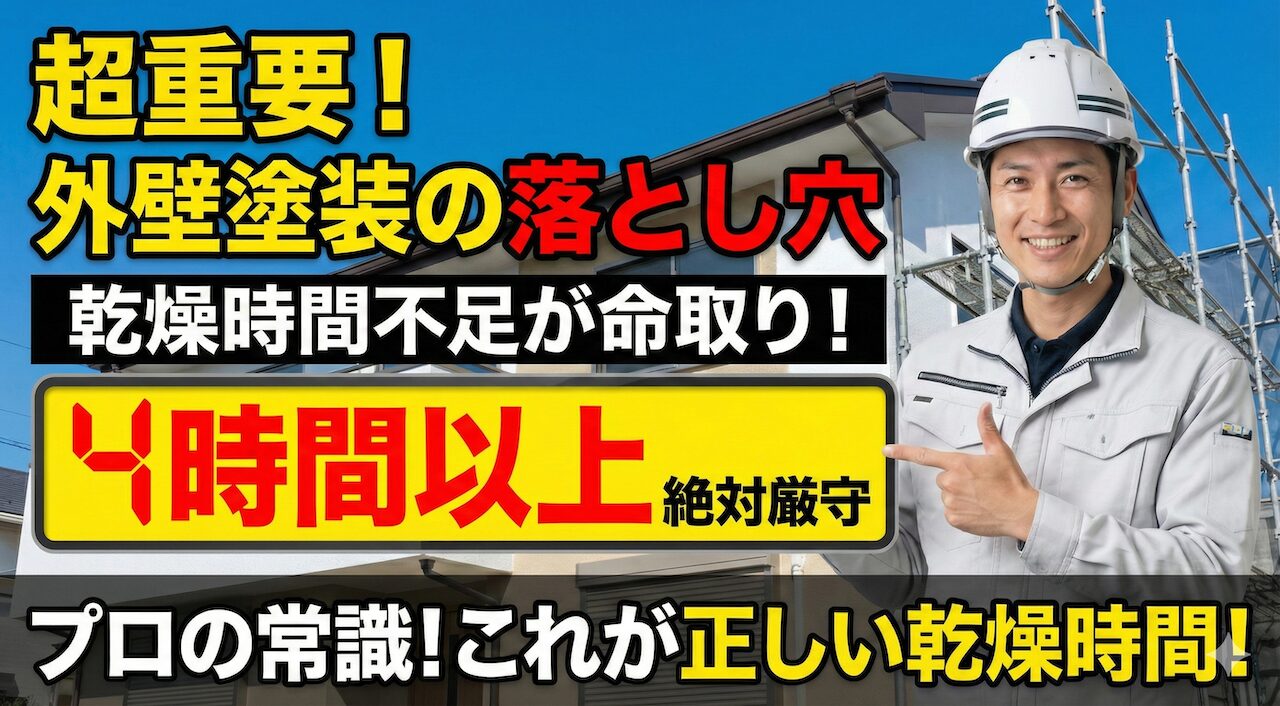 外壁塗装の下塗りと中塗りの間隔は何時間が正解？最適な目安を解説