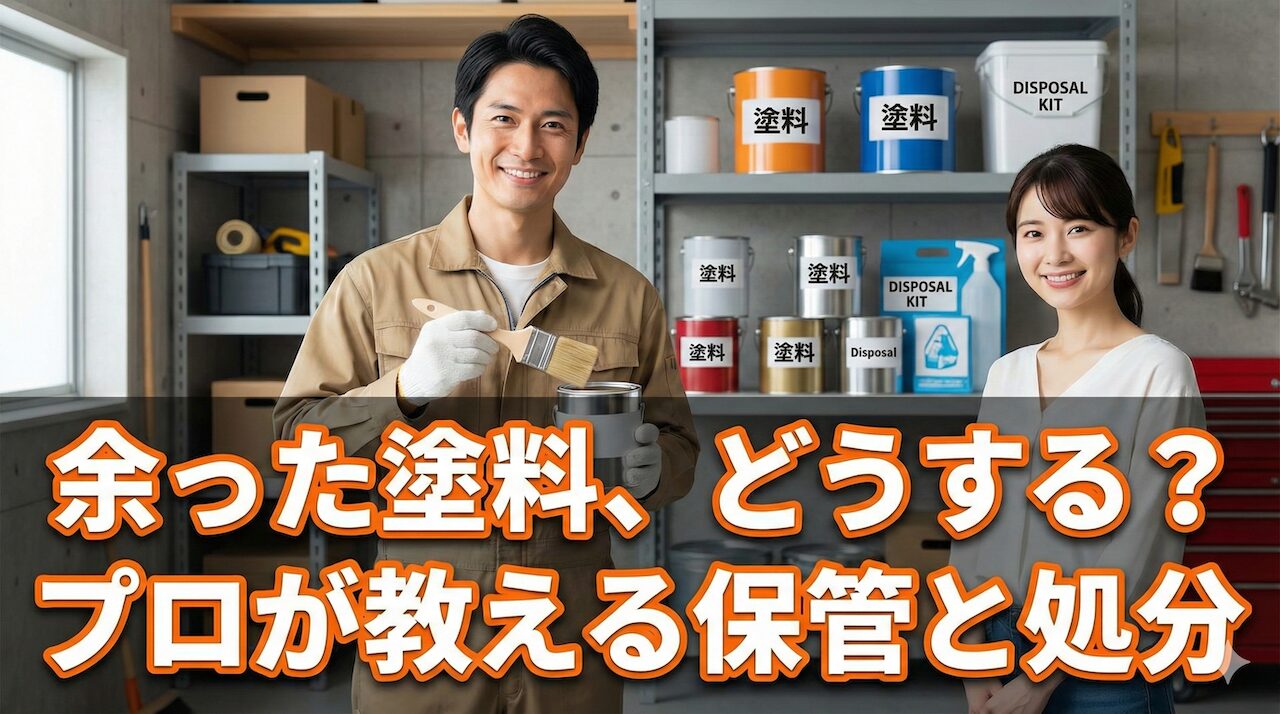 外壁塗装で余った塗料はどうする？保管と処分のプロ知識を解説