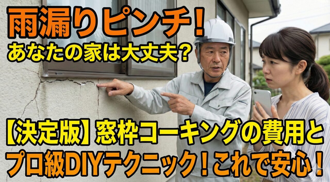 モルタル外壁のサッシ廻りはコーキングが必要？雨漏り防ぐDIY術