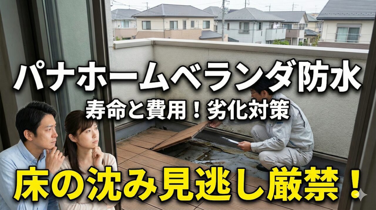 パナホームベランダ防水シートの張り替え費用と寿命！劣化対策も