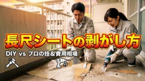 長尺シートの剥がし方｜DIYの手順と剥がし機や費用の相場