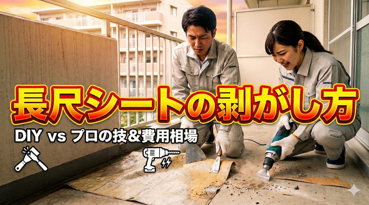 長尺シートの剥がし方｜DIYの手順と剥がし機や費用の相場
