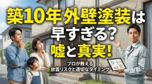 外壁塗装は早すぎる？築10年の嘘と適切なタイミングを現場のプロが解説