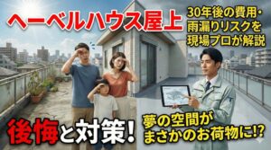 ヘーベルハウスの屋上で後悔しない対策！30年後の費用や雨漏りリスクを現場プロが解説