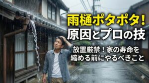 雨樋から水が漏れて音がうるさい！原因とプロの修理・対策法