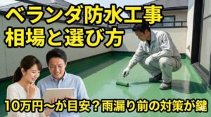 一戸建てベランダ防水工事の費用相場と失敗しない業者の選び方