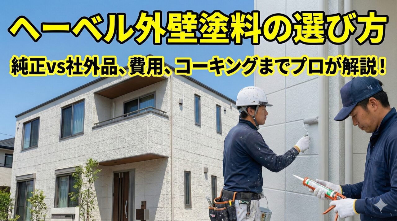 ヘーベルハウス外壁塗料の種類！純正・社外品の選び方