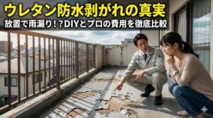 ウレタン防水トップコートの剥がれ！原因と補修費用を解説