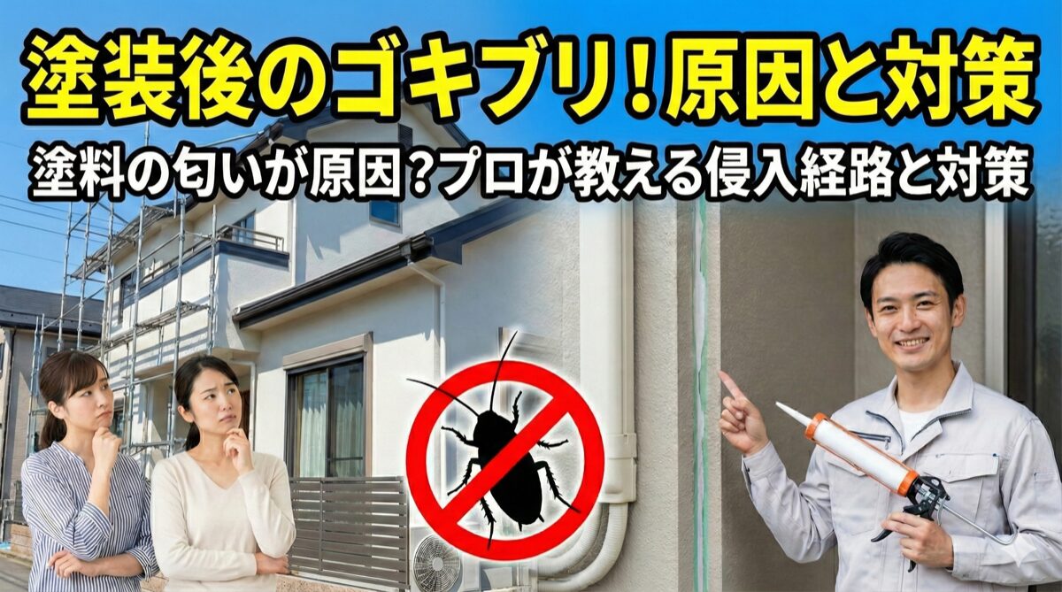 外壁塗装後にゴキブリ！原因と自分でできる対策をプロが解説