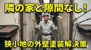 物理的に可能？隣の家との隙間がない外壁塗装の現実的な解決策